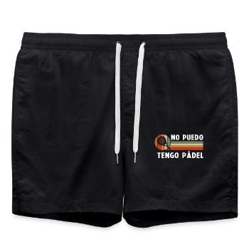 I Can't Have Vintage Padel Padel Racket - Swim Trunks - black - Front - AI Model Male 185 light (185cm)