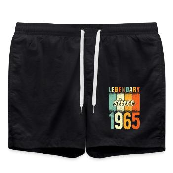 Legendary since 1965 Retro Vintage Birthday - Swim Trunks - black - Front - AI Model Male 185 light (185cm)