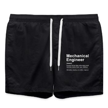 Definition Von Maschinenbauingenieur - Badeshorts - Schwarz - Vorne - AI Model Male 185 light (185cm)