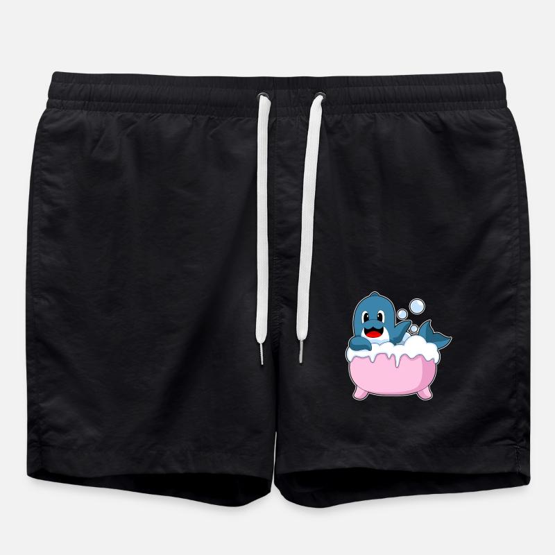 Dolphin Bathing Bathtub - Swim Trunks - black