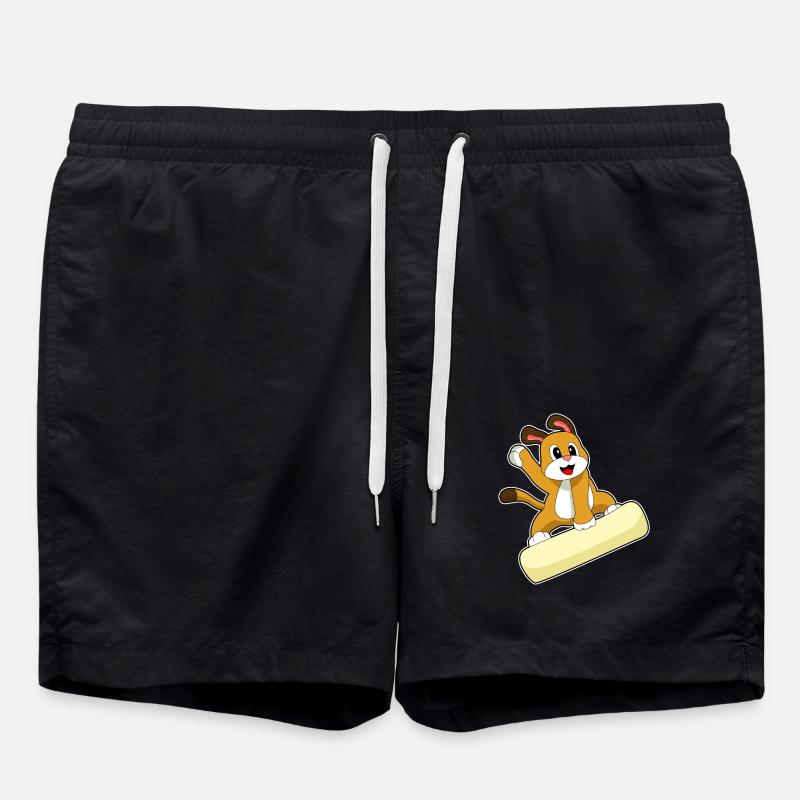 Chien Snowboard Sports d’hiver - Short de bain - noir