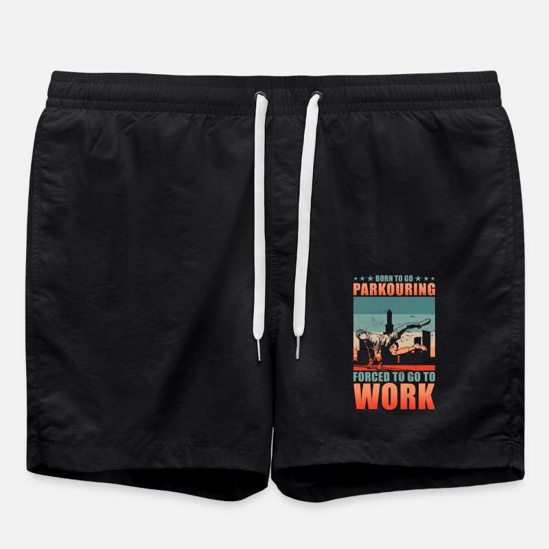 Parkour Geschenk Junge - Badeshorts - Schwarz