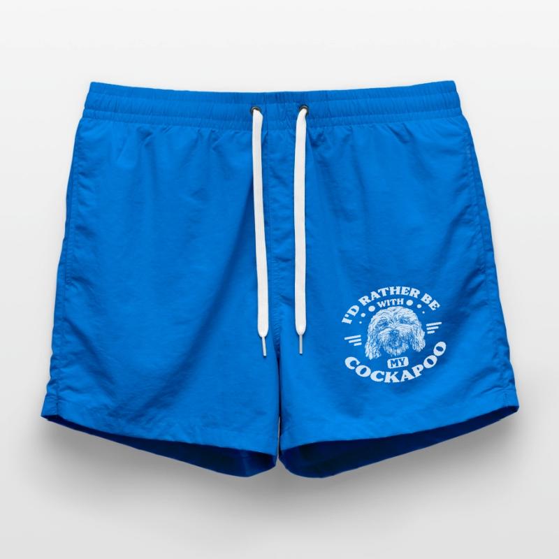 Rather be with my cockapoo Badeshorts