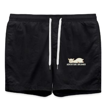 Adventure Dreamer Pajamas Pajamas - Swim Trunks - black - Front - AI Model Male 185 light (185cm)