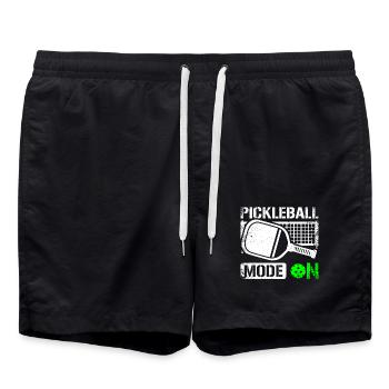 Pickleball mode on - Swim Trunks - black - Front - AI Model Male 185 light (185cm)