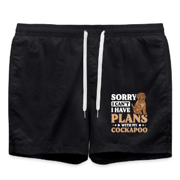 Sorry I can't I have plans with my cockapoo - Badeshorts - Schwarz - Vorne - AI Model Male 185 light (185cm)