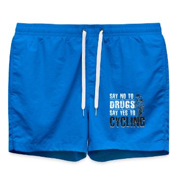 Dites non aux drogues Dites oui au ruban rouge du cyclisme - Short de bain - cobalt blue - Devant