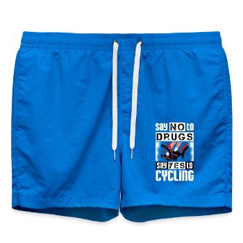 Dites non aux drogues Dites oui au ruban rouge du cyclisme - Short de bain - cobalt blue - Devant
