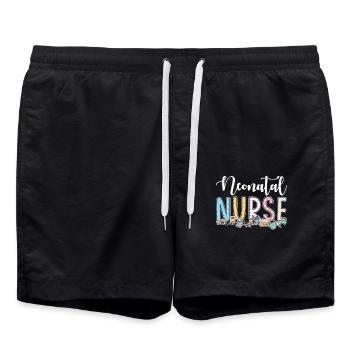 Gift idea for neonatal nurse - Swim Trunks - black - Front - AI Model Male 185 light (185cm)