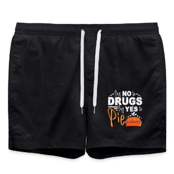 Dites non aux drogues Dites oui au ruban rouge de tarte - Short de bain - noir - Devant - AI Model Male 185 light (185cm)