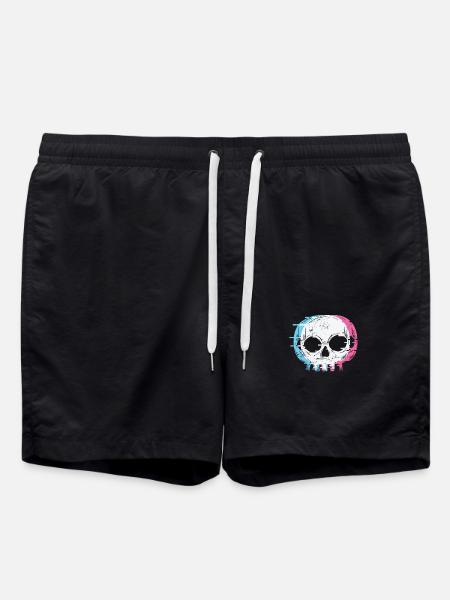 Skull Style gothique - Short de bain - noir