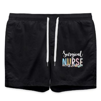 Gift idea for surgical nurses - Swim Trunks - black - Front - AI Model Male 185 light (185cm)