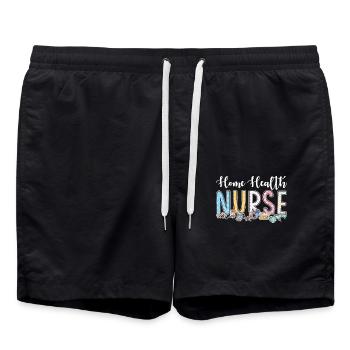 Nurses at home - Swim Trunks - black - Front - AI Model Male 185 light (185cm)