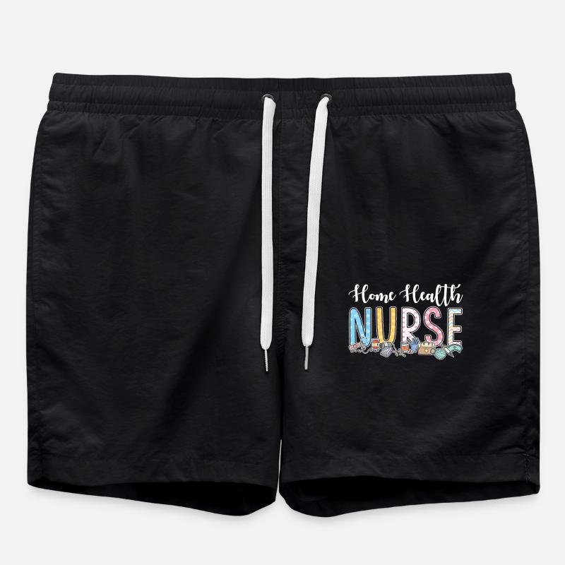 Nurses at home - Swim Trunks - black
