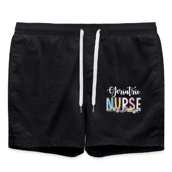 Gift idea for geriatric nurses - Swim Trunks - black - Front - AI Model Male 185 light (185cm)