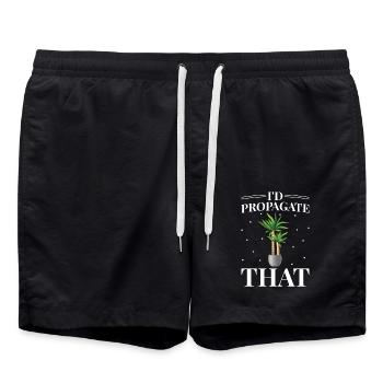 Palm plant lovers, that's what I would pass on - Swim Trunks - black - Front - AI Model Male 185 light (185cm)