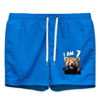 7 Jahre Kleiner Roter Panda Pandas 7. Geburtstag - Badeshorts - Cobalt blue - Vorne