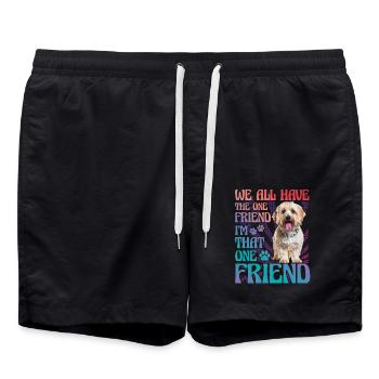 Havanese we all have that one friend I am that - Swim Trunks - black - Front - AI Model Male 185 light (185cm)