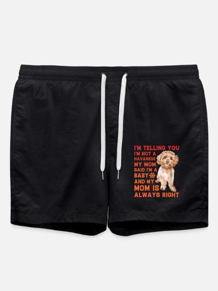 Havanese Lustiger Spruch - Badeshorts - Schwarz