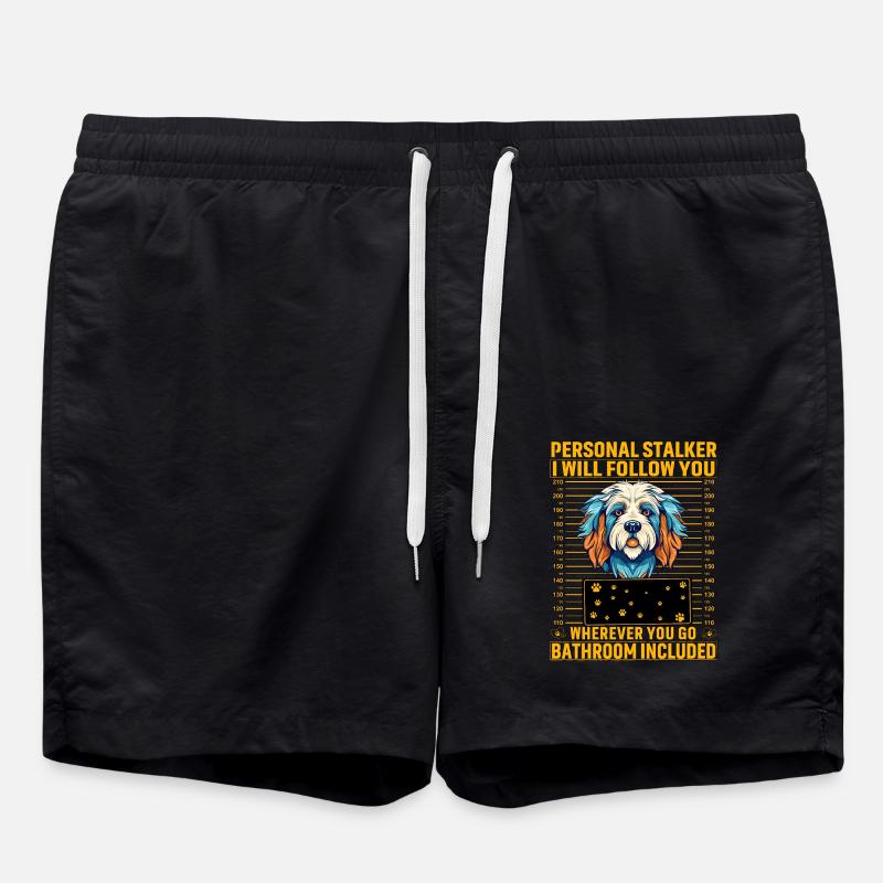 Chien bichon havanais dicton drôle - Short de bain - noir