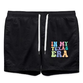 Texas Retro Groovy - Badeshorts - Schwarz - Vorne - AI Model Male 185 light (185cm)