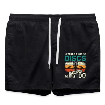 Il faut beaucoup de disques de golf pour lancer comme je le fais - Short de bain - noir - Devant - AI Model Male 185 light (185cm)