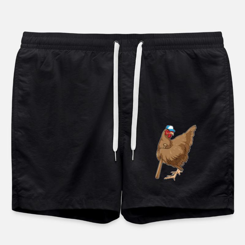 Poulet Baseball Bats - Short de bain - noir