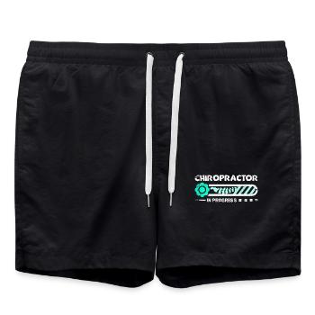 Chiropractor in progress - Swim Trunks - black - Front - AI Model Male 185 light (185cm)
