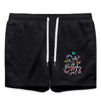 Butterfly Family Sister De La Fille d’anniversaire - Short de bain - noir - Devant - AI Model Male 185 light (185cm)