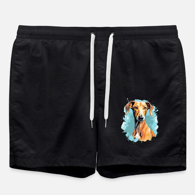 Chien Azawakh - Short de bain - noir