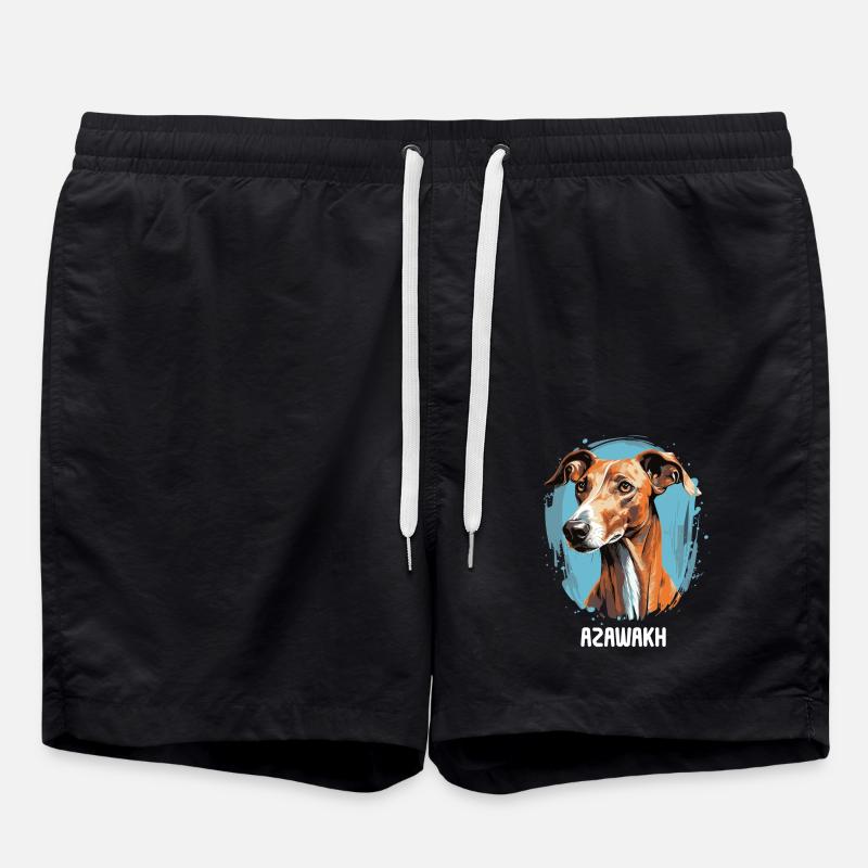 Dog Azawakh - Swim Trunks - black