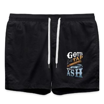 Je dois taper sur cette cendre - Short de bain - noir - Devant - AI Model Male 185 light (185cm)