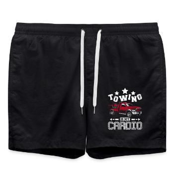 Towing is my cardio Tow truck driver - Swim Trunks - black - Front - AI Model Male 185 light (185cm)