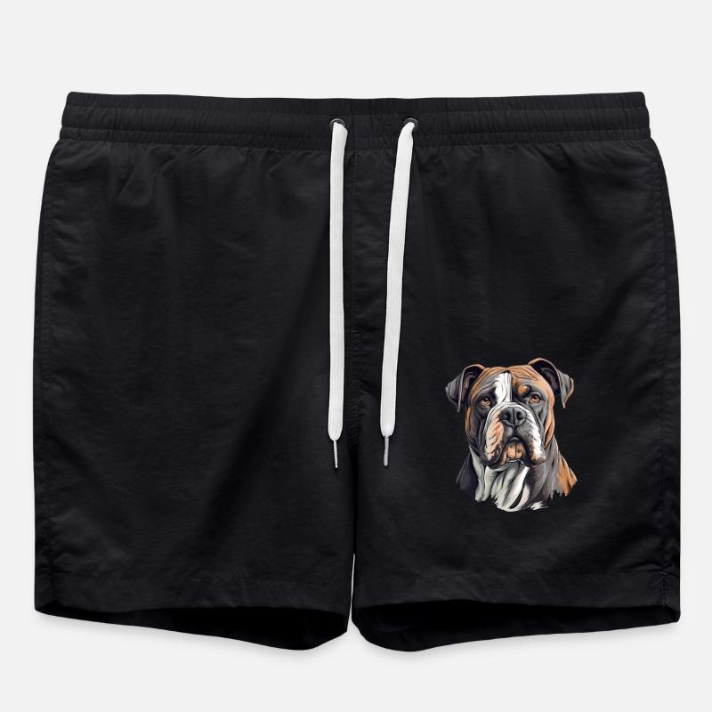 Chien bouledogue américain - Short de bain - noir