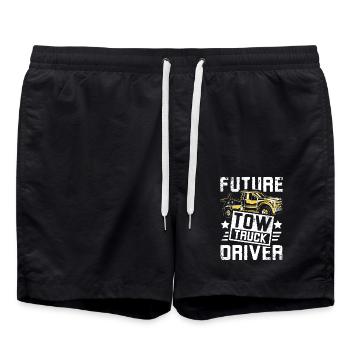 Future Tow truck driver - Swim Trunks - black - Front - AI Model Male 185 light (185cm)