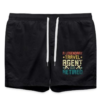 Un agent de voyages légendaire a pris sa retraite - Short de bain - noir - Devant - AI Model Male 185 light (185cm)