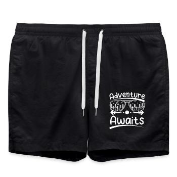 World Traveler Roadtrip Adventure vous attend - Short de bain - noir - Devant - AI Model Male 185 light (185cm)