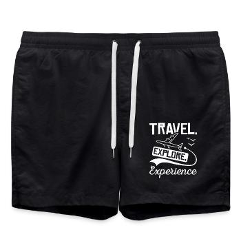 Voyage Explorer l’expérience - Short de bain - noir - Devant - AI Model Male 185 light (185cm)