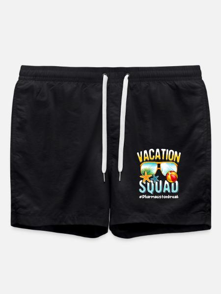 Pharmacist Vacation Squad #Pharmacistonbreak - Swim Trunks - black