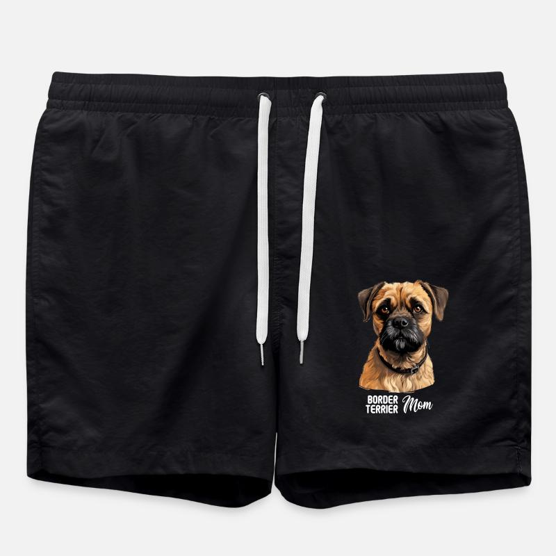 Hund Border Terrier - Badeshorts - Schwarz