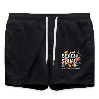 Developer Vacation Beach Group - Swim Trunks - black - Front - AI Model Male 185 light (185cm)