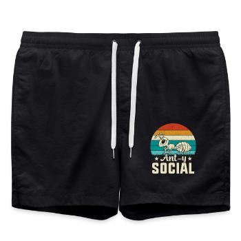 Ant-y social - Badeshorts - Schwarz - Vorne - AI Model Male 185 light (185cm)