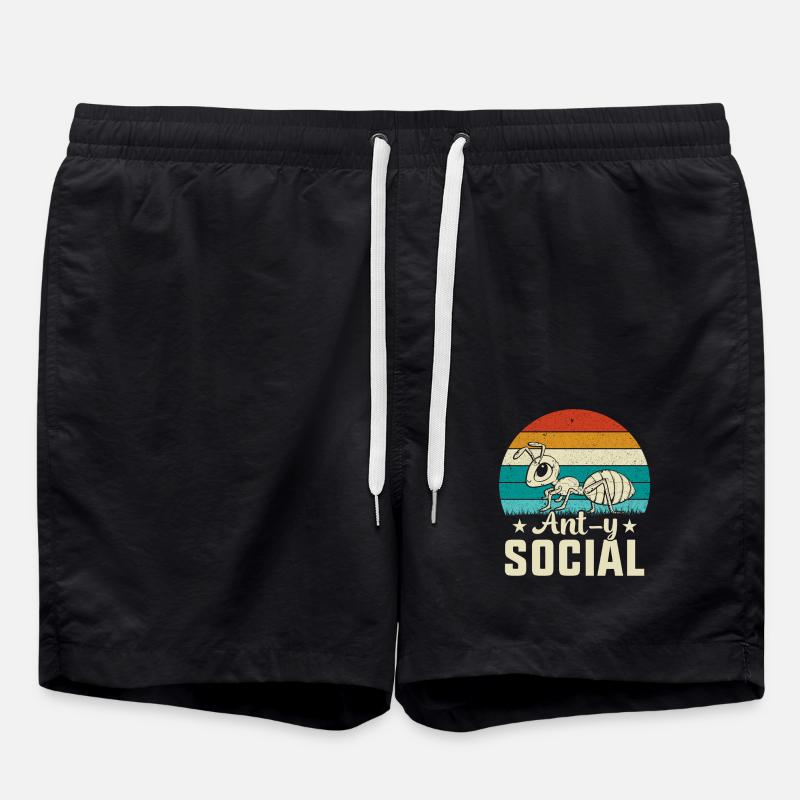Ant-y social - Short de bain - noir