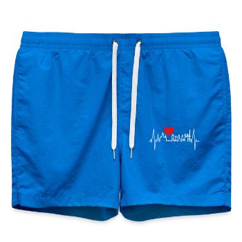Prague Skyline Heartbeat République Tchèque Heart Love Praha - Short de bain - cobalt blue - Devant