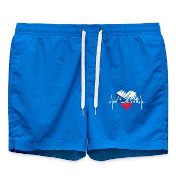Prague Skyline Heartbeat République Tchèque Heart Love Praha - Short de bain - cobalt blue - Devant