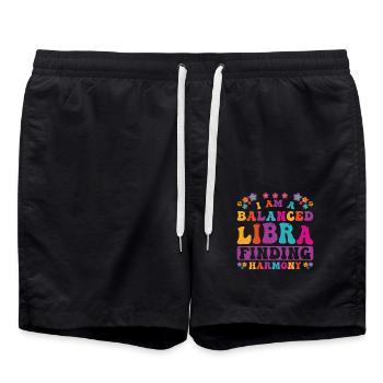 Personnalité du zodiaque Balance Groovy Cool Idée de la Balance - Short de bain - noir - Devant - AI Model Male 185 light (185cm)