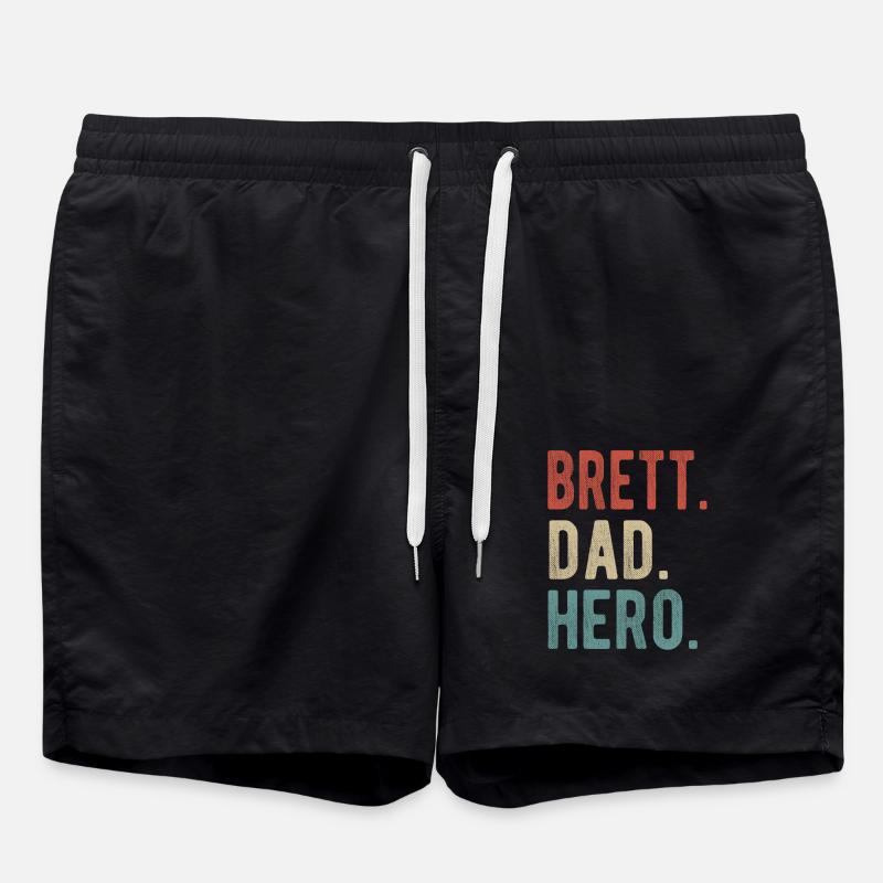 Brett Dad Hero - Swim Trunks - black