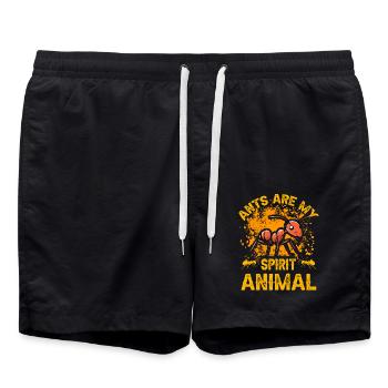 Ants are my spirit animal - Swim Trunks - black - Front - AI Model Male 185 light (185cm)