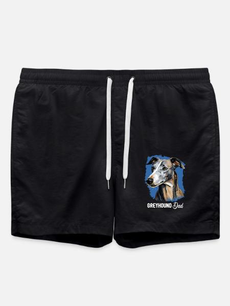 Dog Greyhound - Swim Trunks - black