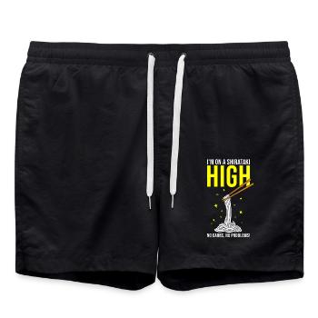 Shiritaki Noodles - Swim Trunks - black - Front - AI Model Male 185 light (185cm)